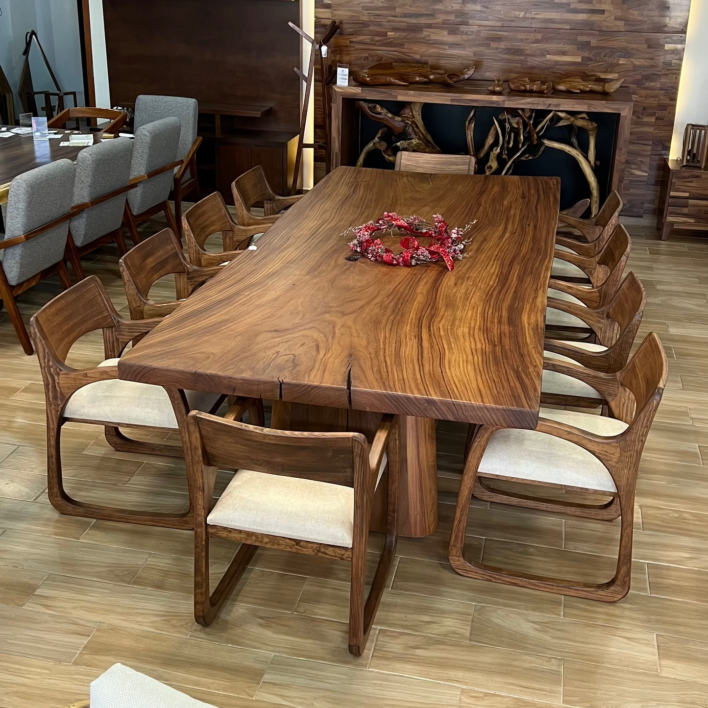 Comedor Planchón Parota Y Alamo 10 sillas